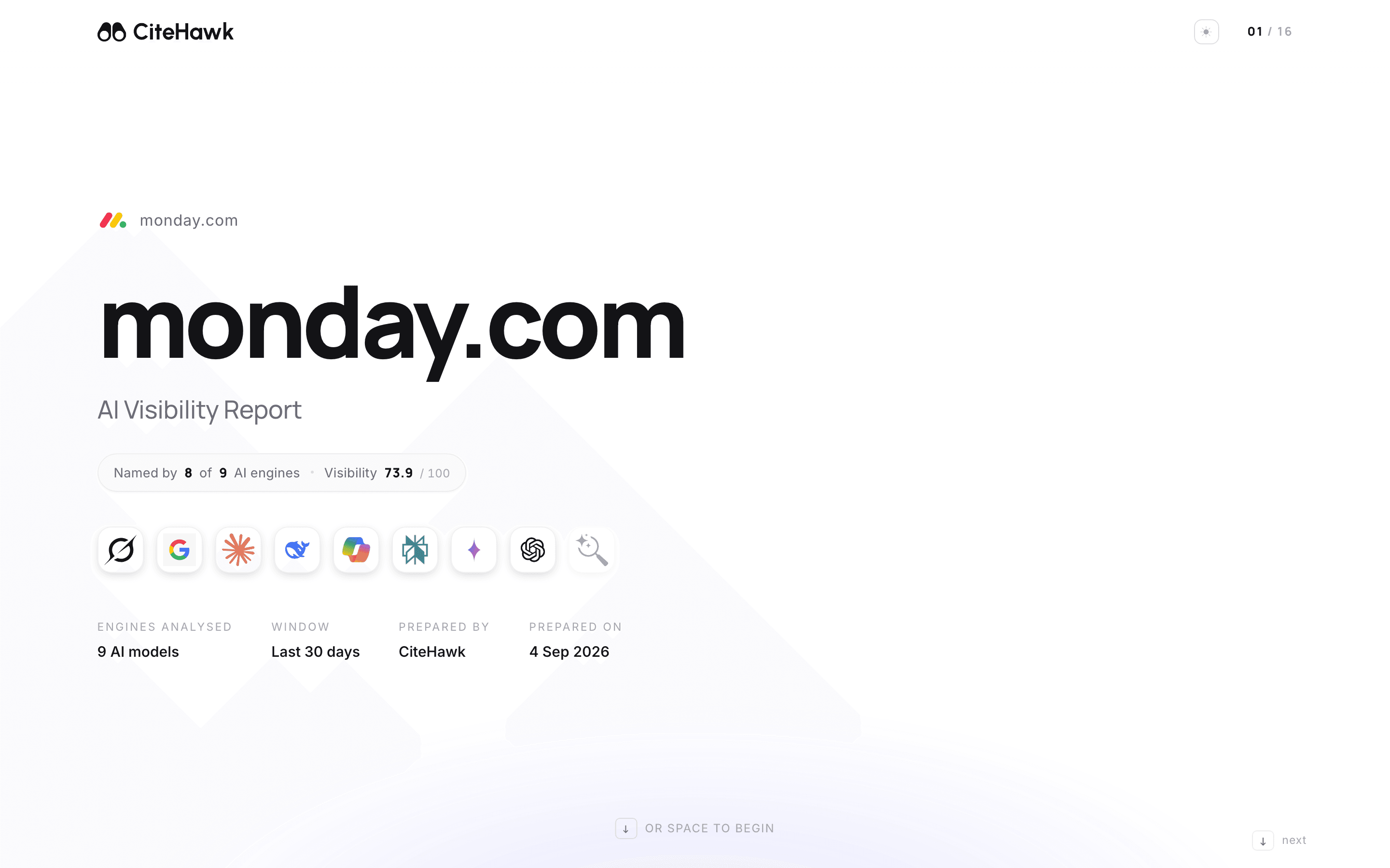 Screenshot: Read your report